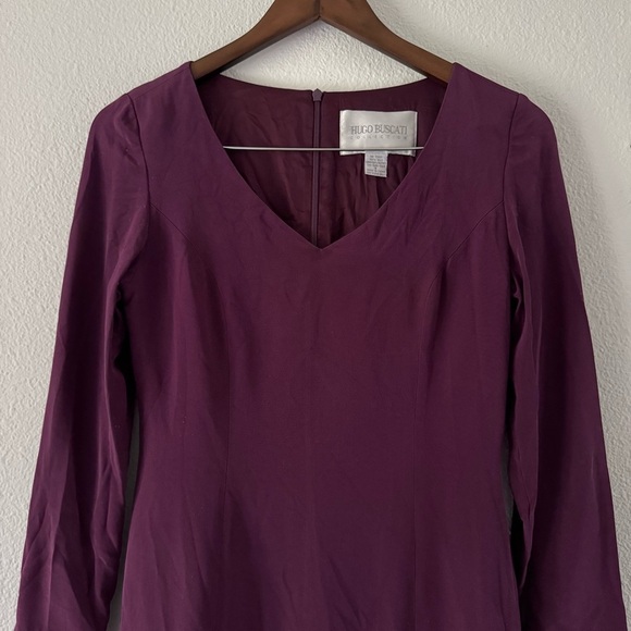 Elegant Quiet Luxury Vintage Hugo Buscati 100% Silk Dress Old Money Size 4 - Picture 4 of 9